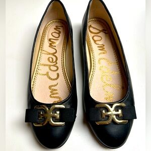 Sam Edelman Black/Gold Leather Ballet Flats - 9M